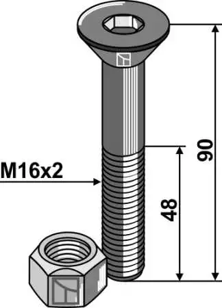 Senkschraube mit Innensechskant